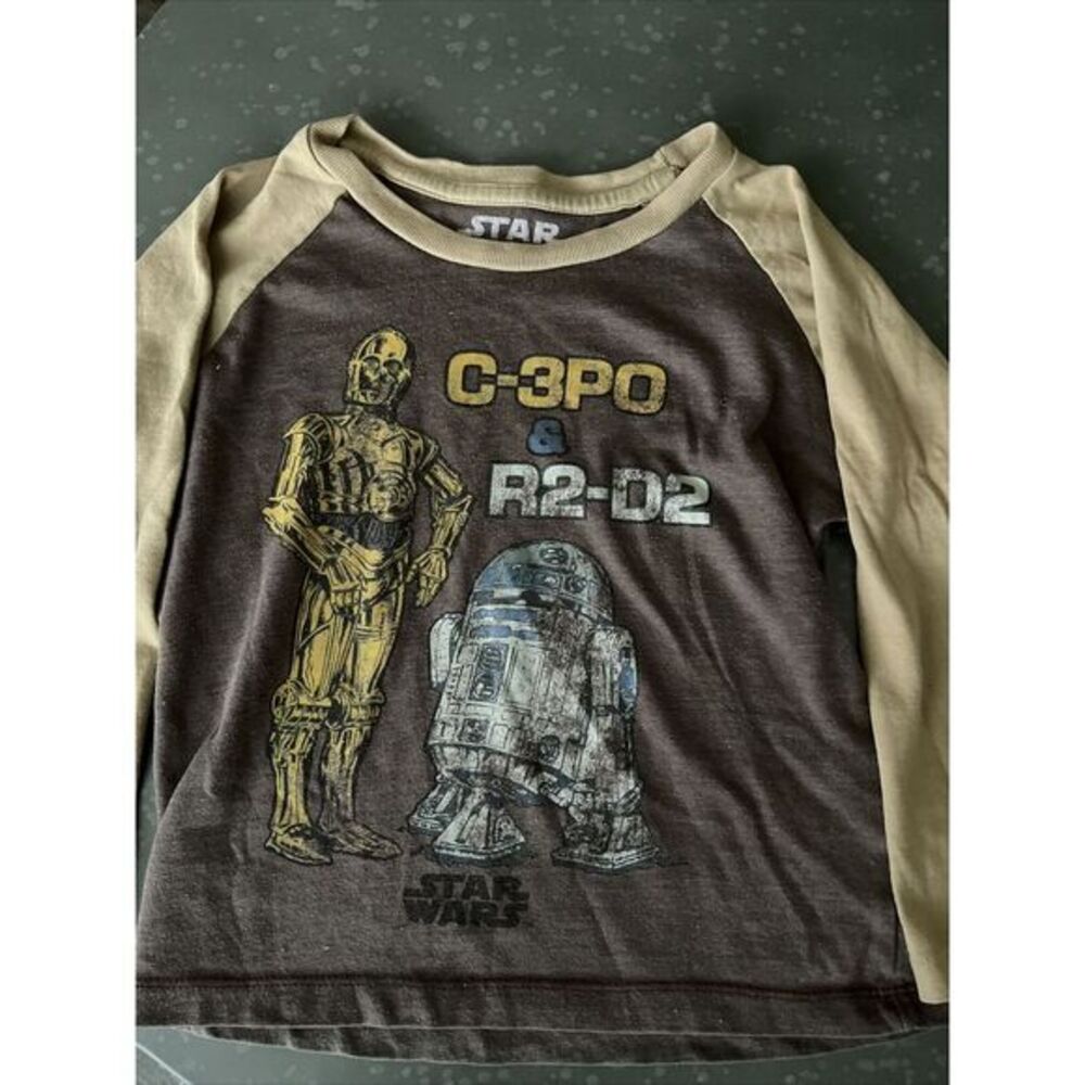 Vintage Star Wars R2D2 C-3PO Men's Graphic Lucas Films T-Shirt Kids 5/6 Boys‎